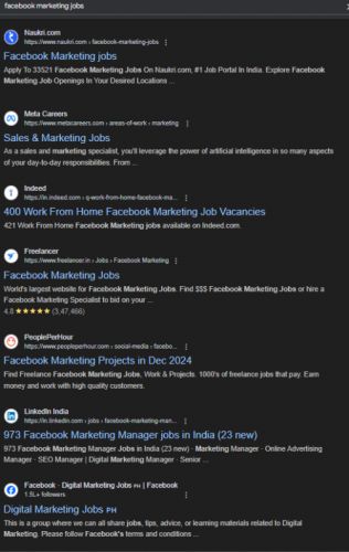 Facebook Marketing internship jobs in Delhi
