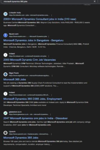 Microsoft Dynamics 365 internship jobs in Delhi