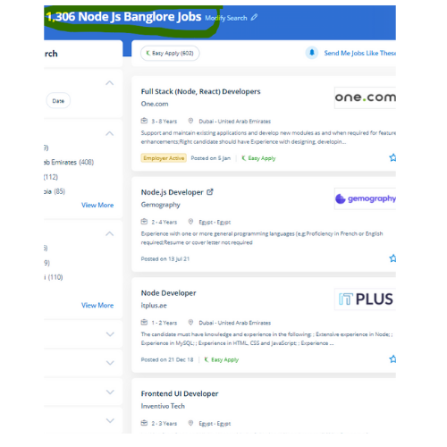 Node JS internship jobs in Coimbatore