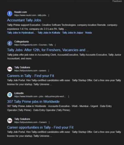 Tally Prime internship jobs in Noida